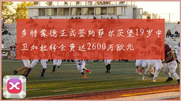 多特蒙德正式签约萨尔茨堡19岁中卫加杜转会费达2600万欧元
